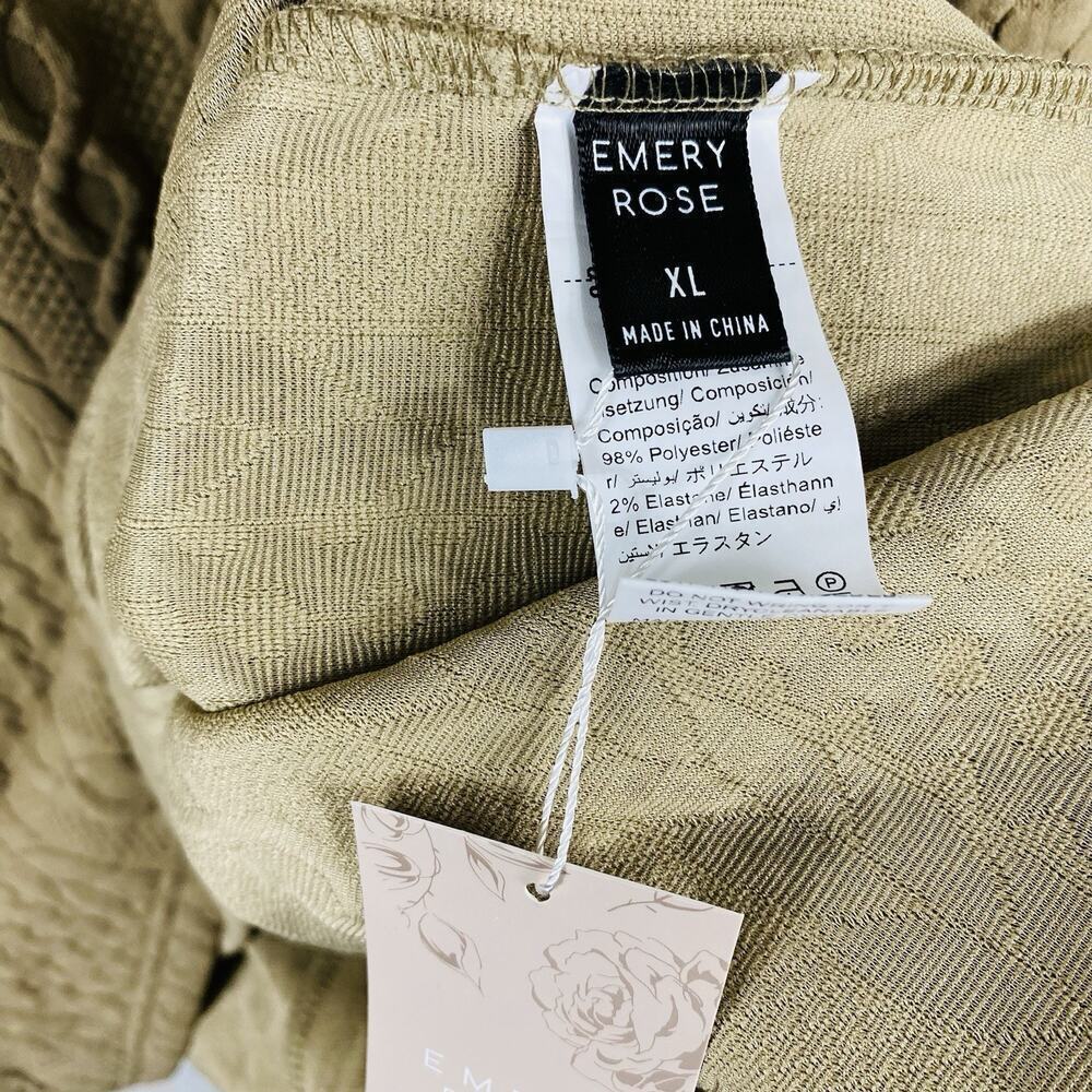 Emery Rose Size XL Cable Knit Long Sleeve Mini Dress Tan - Picture 3 of 4